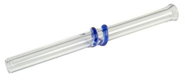 Ziehrohr Glas  85mm ø 4mm Spirale blau